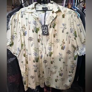 O15 Hawaiian button up short sleeve sz:3XL